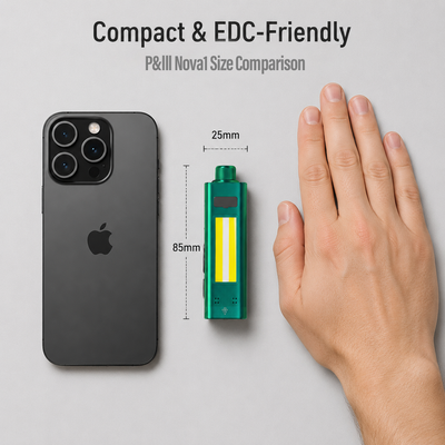 P&lll Nova 1 — EDC Flashlight with 120dB Anti-Theft Alarm